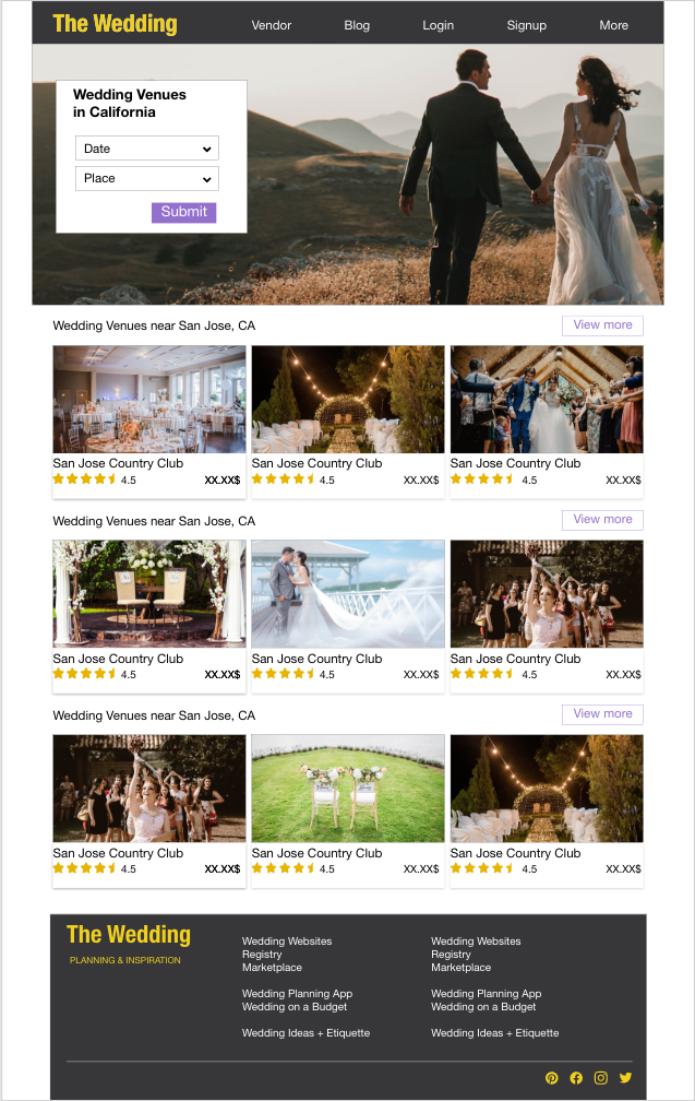 Wedding Venue Responsive Website Design